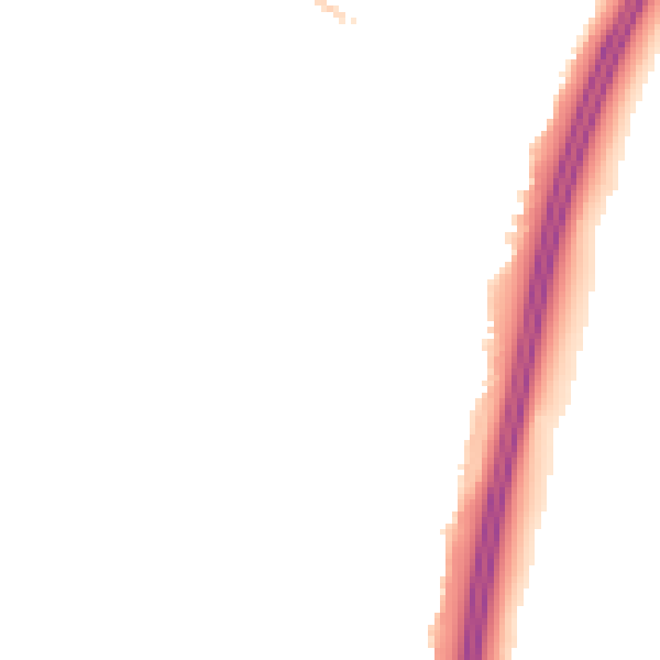 Night-time road noise heatmap for PO8 0HZ