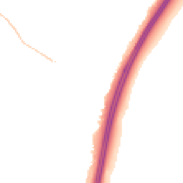 Night-time road noise heatmap for PO8 0JJ