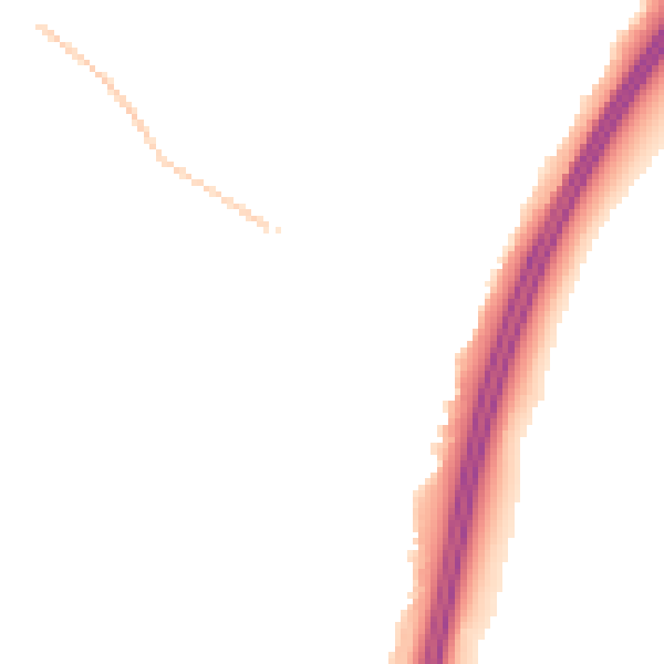 Night-time road noise heatmap for PO8 0JP