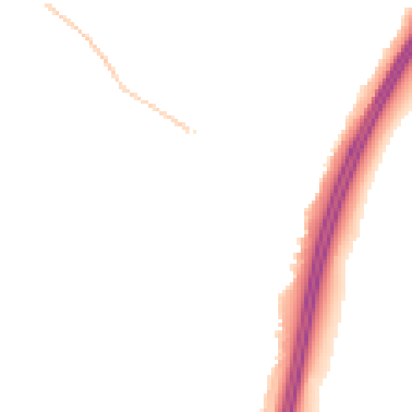 Night-time road noise heatmap for PO8 0JR