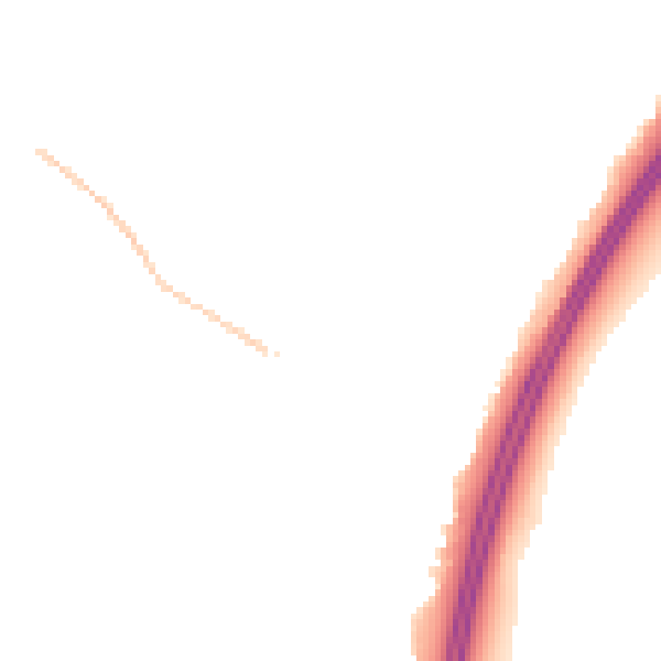 Night-time road noise heatmap for PO8 0PQ