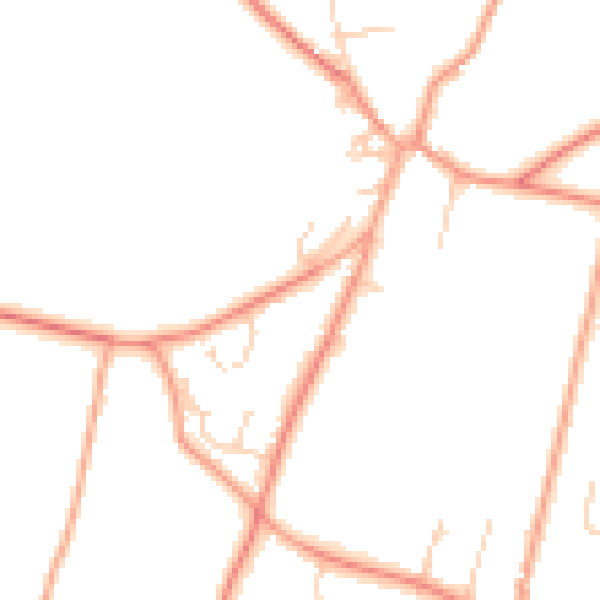 Daytime road noise heatmap for PO8 0QU