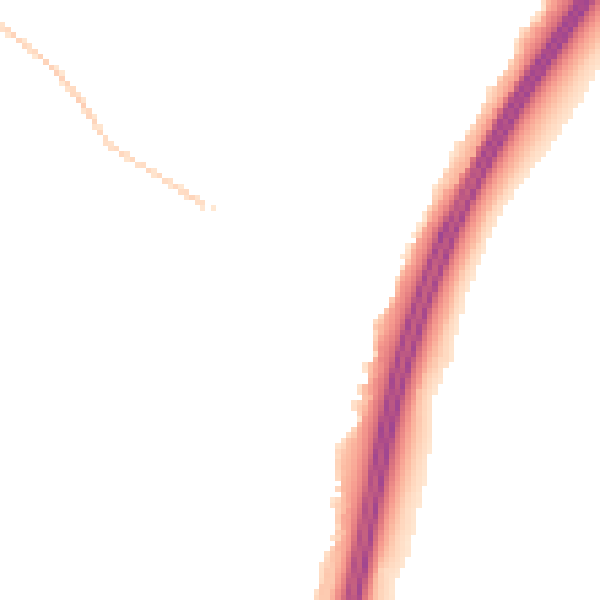 Night-time road noise heatmap for PO8 0QX