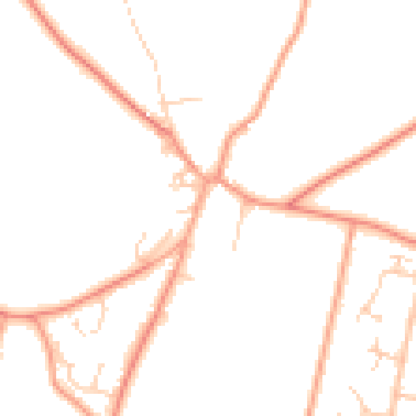 Daytime road noise heatmap for PO8 0RB