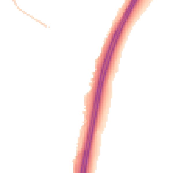Night-time road noise heatmap for PO8 0RD