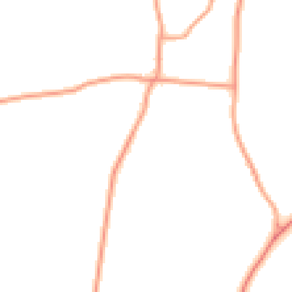 Daytime road noise heatmap for PO8 0SG
