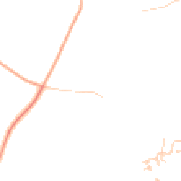 Daytime road noise heatmap for PO8 0SR