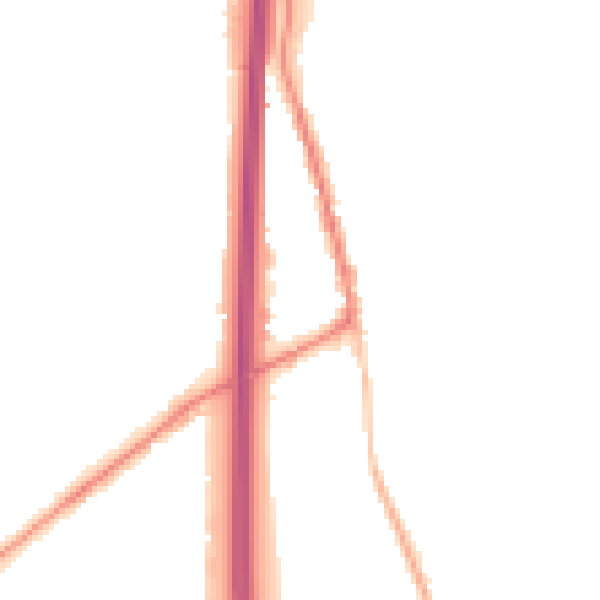 Night-time road noise heatmap for PO8 0UN