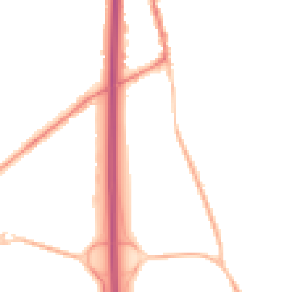 Night-time road noise heatmap for PO8 0UW