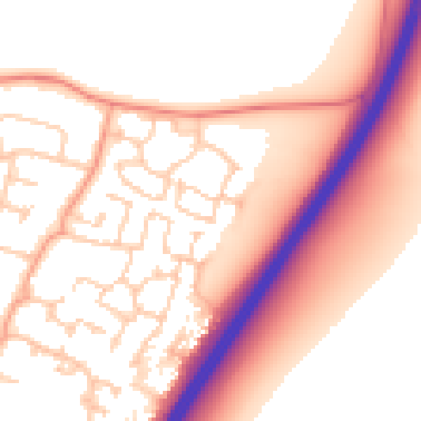Daytime road noise heatmap for PO8 0WN