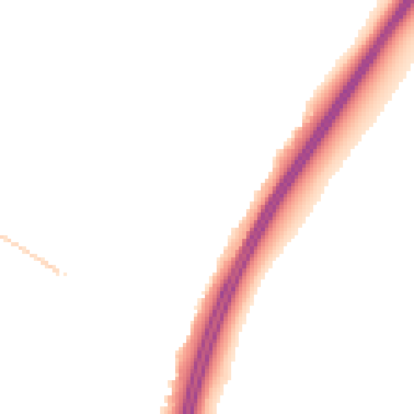 Night-time road noise heatmap for PO8 0XG