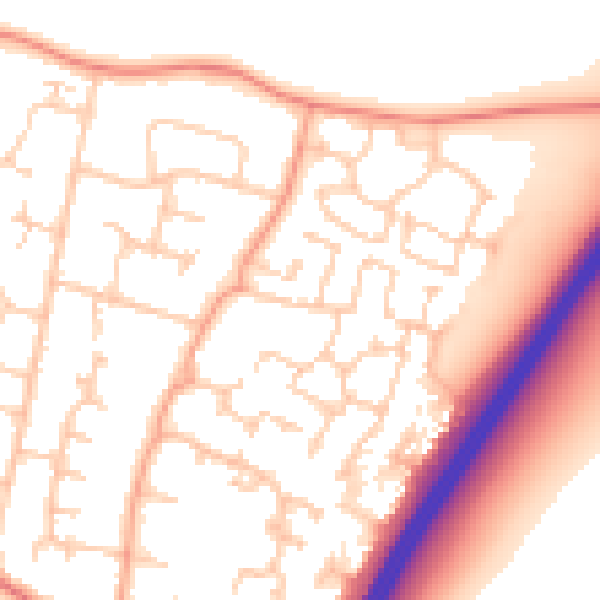 Daytime road noise heatmap for PO8 0YF