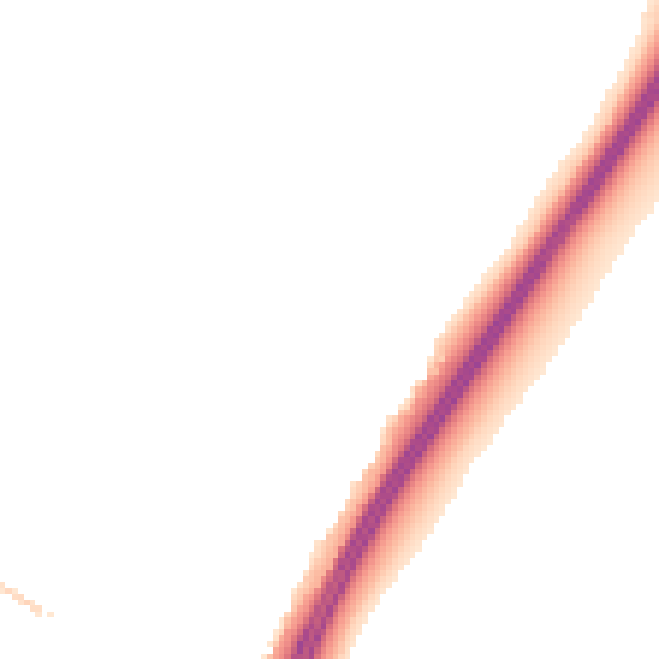 Night-time road noise heatmap for PO8 0YN