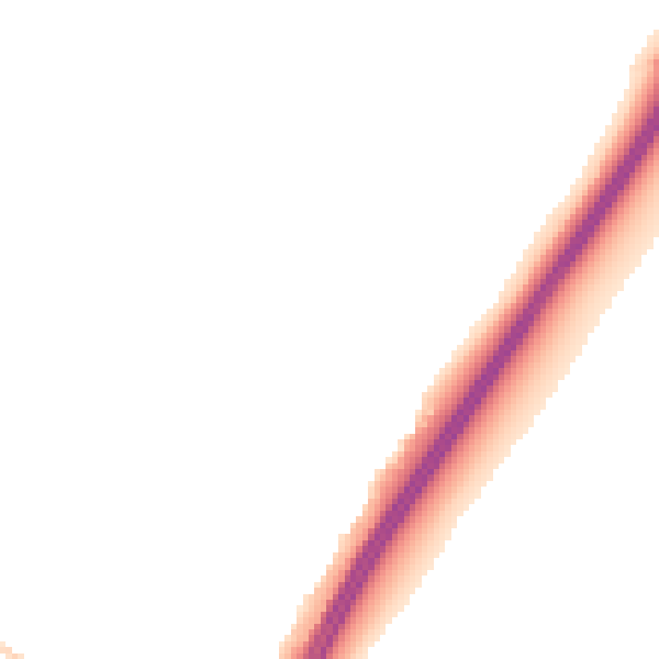 Night-time road noise heatmap for PO8 0YY