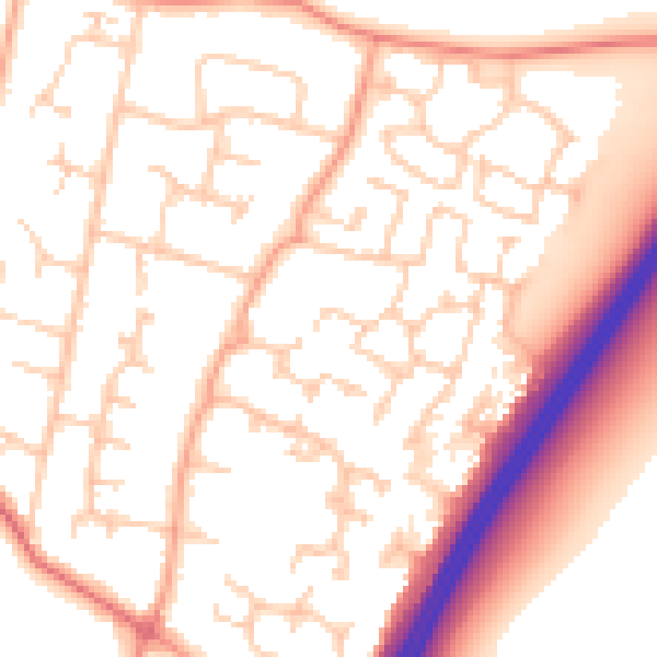 Daytime road noise heatmap for PO8 0ZB