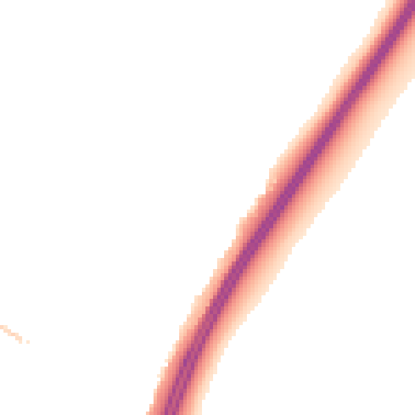 Night-time road noise heatmap for PO8 0ZE