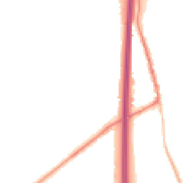 Night-time road noise heatmap for PO8 9AF
