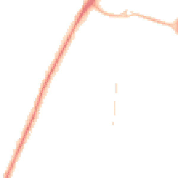 Night-time road noise heatmap for PO8 9DF