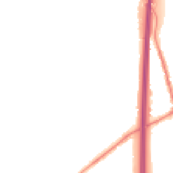 Night-time road noise heatmap for PO8 9NE