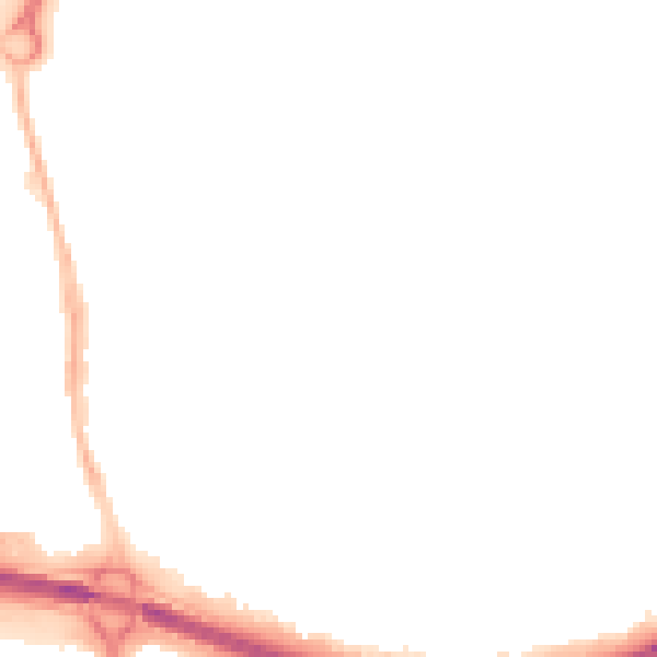 Night-time road noise heatmap for PO9 1AX