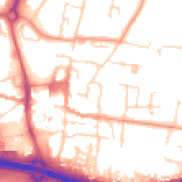 Daytime road noise heatmap for PO9 1BA