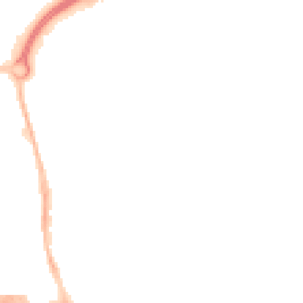Night-time road noise heatmap for PO9 1BL