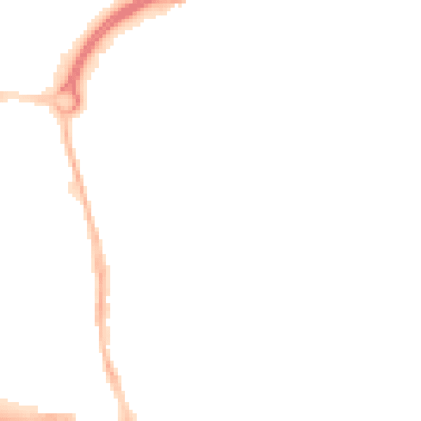 Night-time road noise heatmap for PO9 1BN
