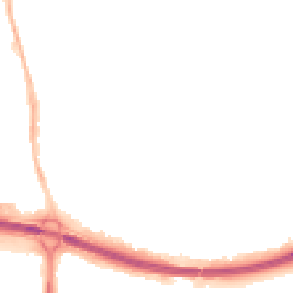 Night-time road noise heatmap for PO9 1BQ