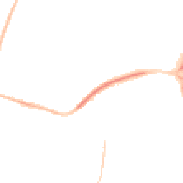 Night-time road noise heatmap for PO9 1DD