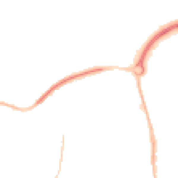 Night-time road noise heatmap for PO9 1DJ