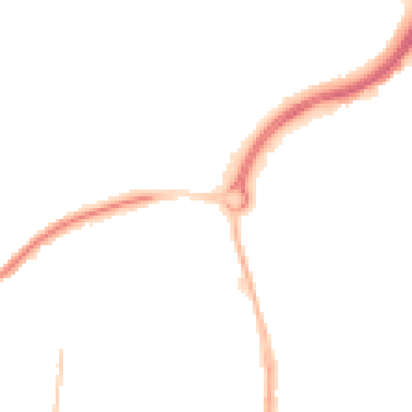 Night-time road noise heatmap for PO9 1DT