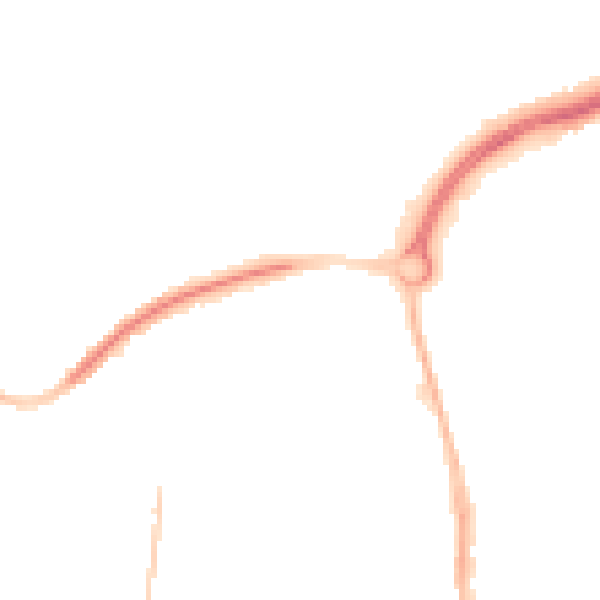 Night-time road noise heatmap for PO9 1DU
