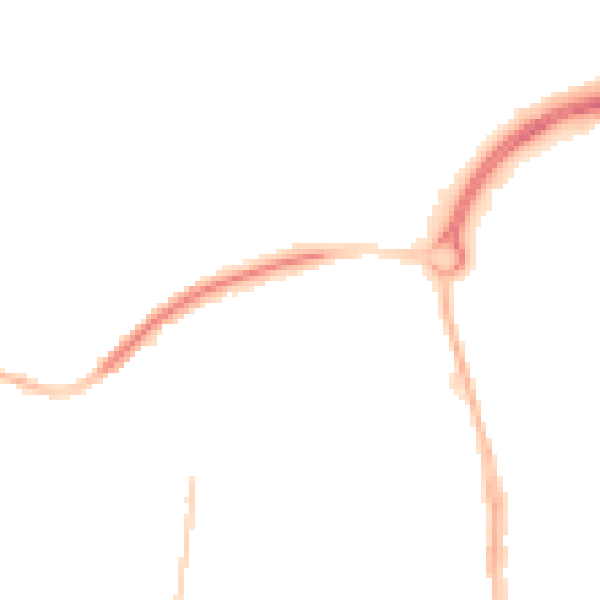 Night-time road noise heatmap for PO9 1DX