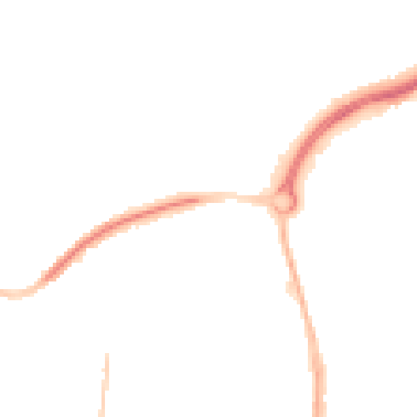 Night-time road noise heatmap for PO9 1DY