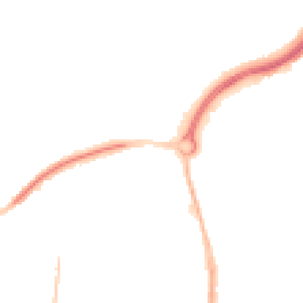 Night-time road noise heatmap for PO9 1DZ
