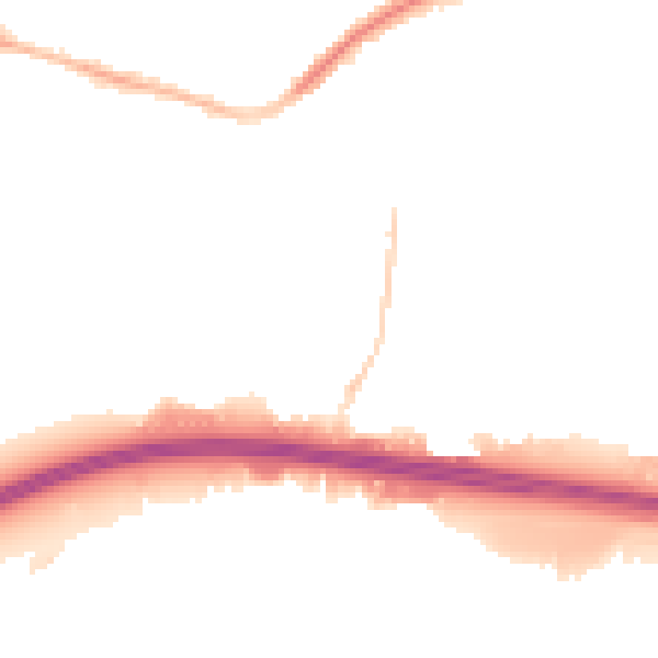 Night-time road noise heatmap for PO9 1FL