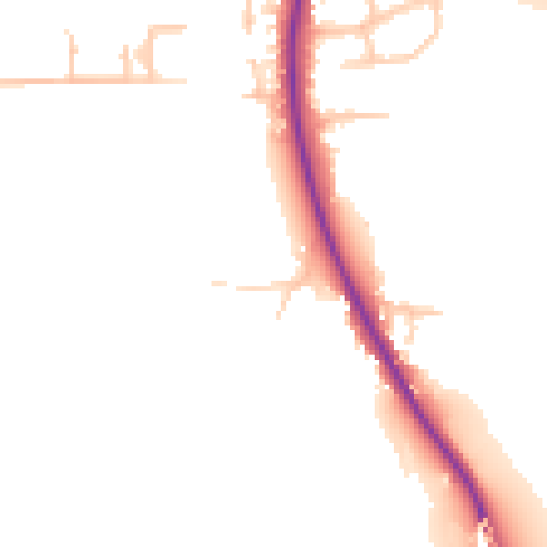Daytime road noise heatmap for PO9 1RX