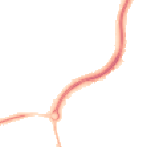 Night-time road noise heatmap for PO9 2DA