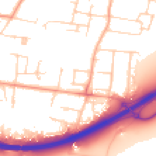 Daytime road noise heatmap for PO9 2RT