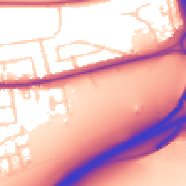 Daytime road noise heatmap for PO9 3FF