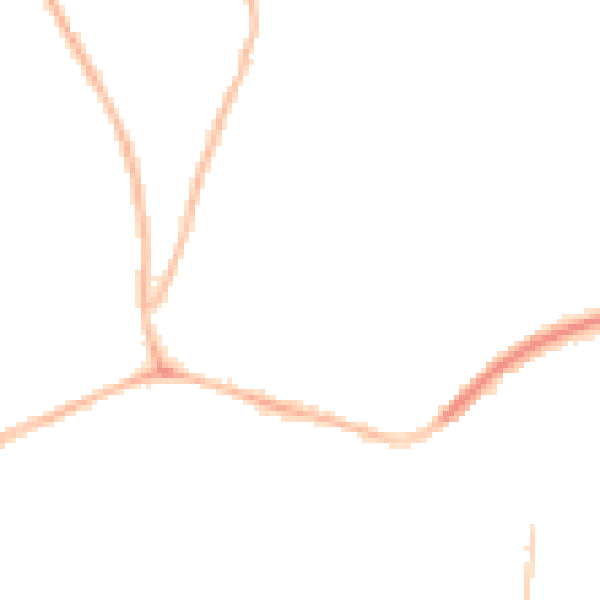 Night-time road noise heatmap for PO9 3HT