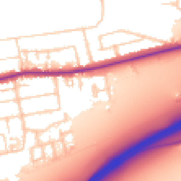 Daytime road noise heatmap for PO9 3LP