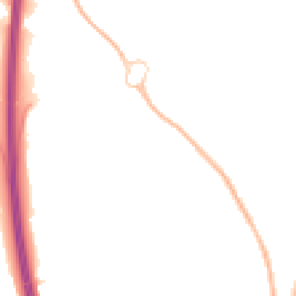 Night-time road noise heatmap for PO9 3QR
