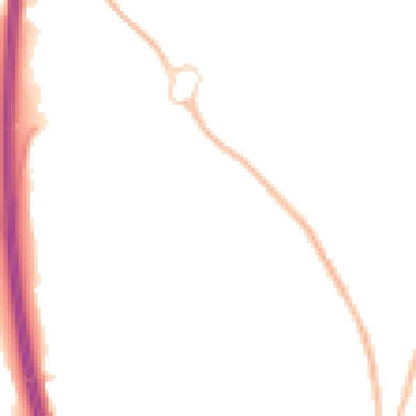 Night-time road noise heatmap for PO9 3QT
