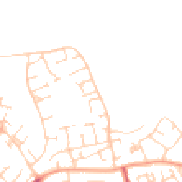 Daytime road noise heatmap for PO9 4EP