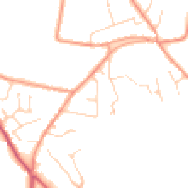 Daytime road noise heatmap for PO9 6AJ