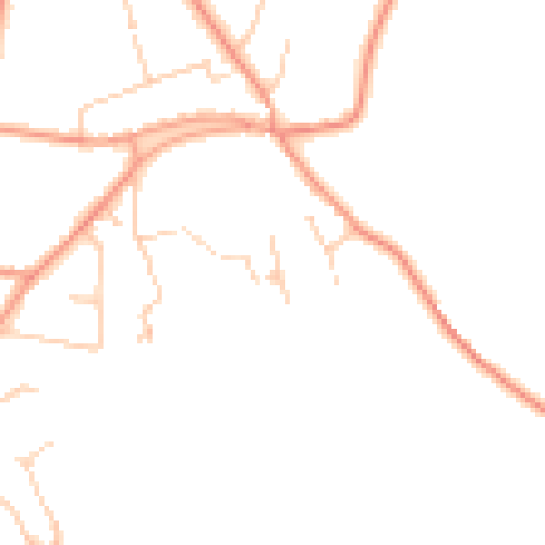 Daytime road noise heatmap for PO9 6FD