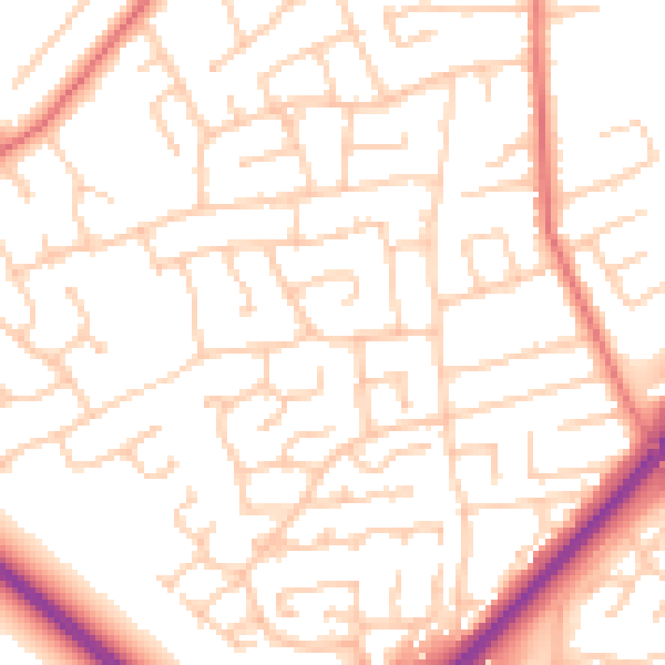 Daytime road noise heatmap for PR1 0XS