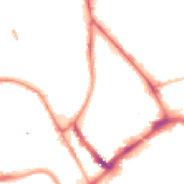 Night-time road noise heatmap for PR1 1JB