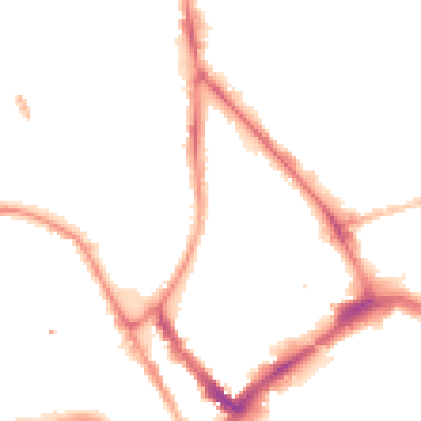 Night-time road noise heatmap for PR1 1JZ